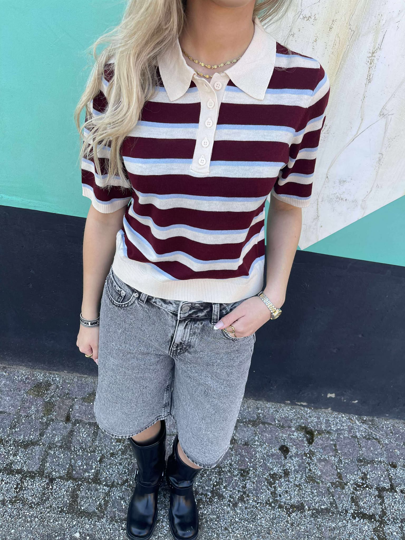 AWSIKITA Knit Polo-Shirt - Birch